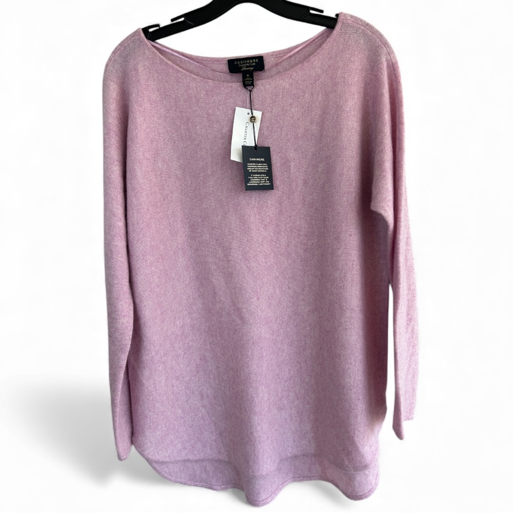 NWT CHARTER CLUB LUXURY 100% Cashmere Sweater Soft Old Money Parisian | Size M
